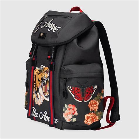 cheap gucci backpack embroidery|gucci leather backpack.